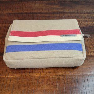 Jantaminiau for KLM Canvas Amenities Bag, Red, White and Blue stripes.